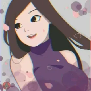 😏 Аниме, Мультфильм, Женщина, Портрет, Девушка, Анимация telegram sticker