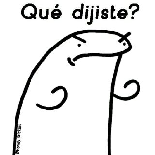 😀 Qué dijiste? vraag, uitdrukking, florkofcows telegram sticker