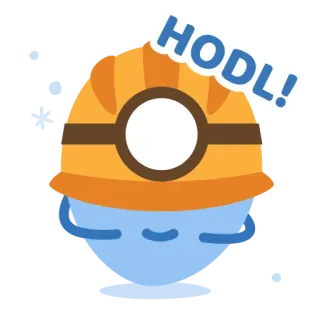 🐚 HODL! kripto, bitcoin, tahan, keuangan, investasi, helm, pasar saham telegram sticker