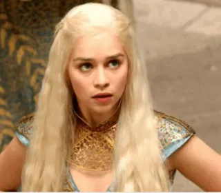 🌙 Daenerys Targaryen Game of Thrones 权力的游戏, 丹妮莉丝·坦格利安, 艾米莉亚·克拉克, 奇幻, 电视剧, 龙母 whatsapp sticker