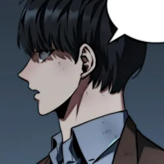 🗯 hombre, perfil, anime, dibujos animados, masculino, personaje, ilustración telegram sticker