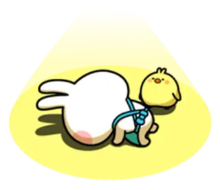 😔 Hase, Küken, niedlich, Windel, Cartoon telegram sticker