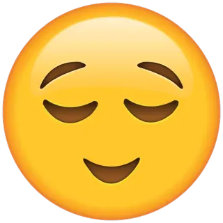 😌 Эмодзи, Смайлик, Закрытые глаза, Мирный, Медитация, Спокойный telegram sticker