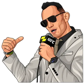 😎 Tony Ferguson Tony Ferguson, UFC, MMA, fighter, sports, microphone telegram sticker