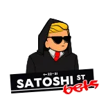 😎 SATOSHI ST BETS Satoshi, Apostas de rua, Meme, WallStreetBets, Mercado de ações, Trading telegram sticker