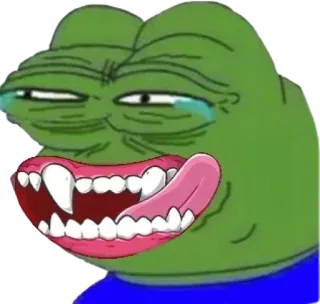 😂 Pepe the Frog Pepe the Frog, meme, internet meme, frog, emoticon telegram sticker