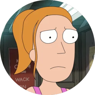 😔 Summer Smith Rick and Morty KEEP CALM AND WACK ON Kartun, Animasi dewasa, Acara TV, Komedi, Summer Smith, Rick and Morty telegram sticker