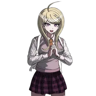 😃 Kaede Akamatsu Danganronpa Аниме, Видеоигра, Персонаж, Блондин/Блондинка, Школьная форма telegram sticker