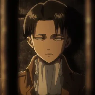 ☁️ Levi Ackerman Attack on Titan anime, manga, serious, character, Levi, Attack on Titan telegram sticker