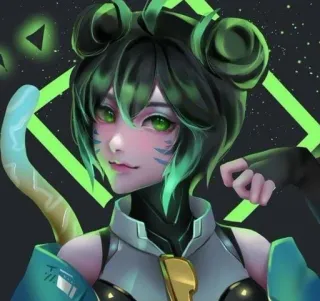☺️ Anime, Fille, Personnage, Art numérique, Neko telegram sticker