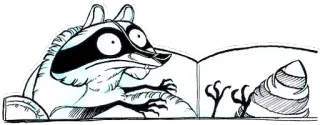 ❗ rakun, binatang, kartun telegram sticker
