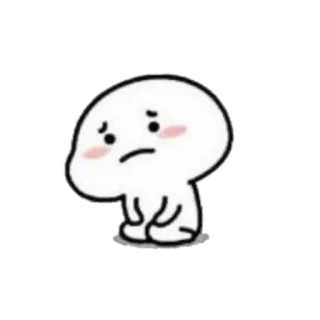🪐 triste, cartoni animati, carino, solo, bianco telegram sticker