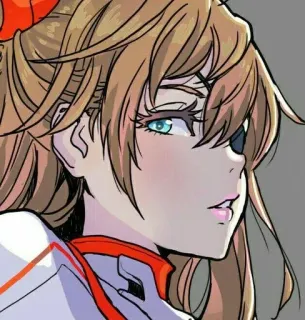 ❤️ Asuka Langley Soryu Neon Genesis Evangelion Anime, Eva, Penutup mata, Pilot, Gadis telegram sticker