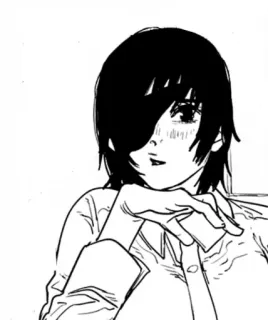 🌫 Nayuta Chainsaw Man Nayuta, Chainsaw Man, Anime, Manga, Fille, Frange whatsapp sticker
