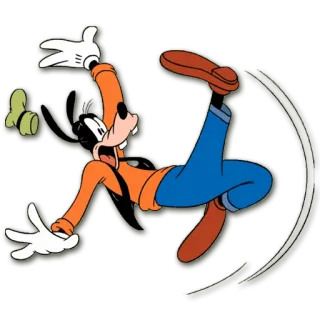💫 Goofy goffo, Disney, cartone animato, personaggio, caduta telegram sticker