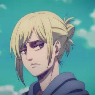 💈 Annie Leonhart Attack on Titan Anime, Personagem, Annie Leonhart, Sério, Retrato telegram sticker