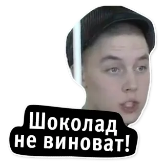 😲 Шоколад не виноват! チョコレート, ミーム, 面白い, ロシア telegram sticker