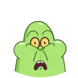 🤯 Dessin animé, Monstre, Vert, Drôle, Personnage telegram sticker