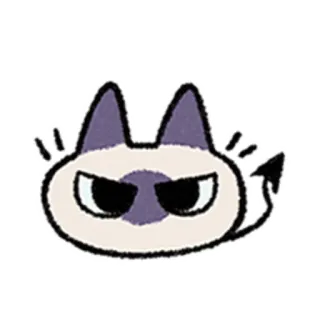 😺 gato, diabo, bravo, animal, desenho animado telegram sticker