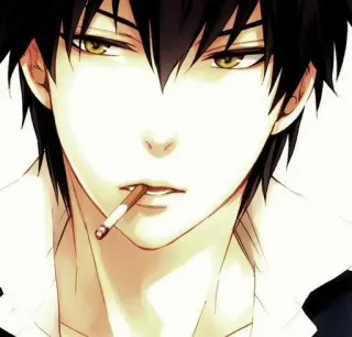 🚬 Anime, Sigaretta, Fumo, Ragazzo, Manga, Bello telegram sticker