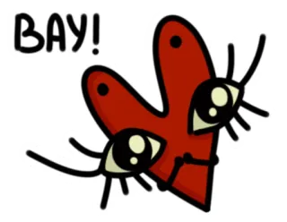 😨 BAY! abstrato, desenho animado, olhos, criatura, surreal telegram sticker