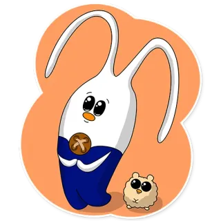 🙏 cartoon, animal, cute, sticker, character telegram sticker