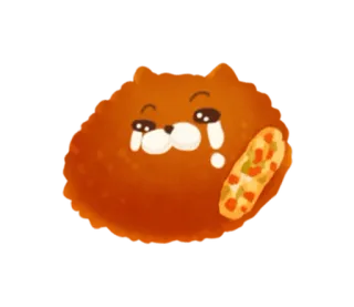 🥺 ร้องไห้, พิซซ่า, น่ารัก, เศร้า, สัตว์, หมี, อาหาร whatsapp sticker