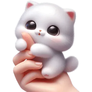 🤗 gattino, gatto, carino, animale, animale domestico, arte digitale telegram sticker