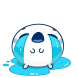 😭 울음, 파란색, 눈물, 만화, 슬픈 telegram sticker
