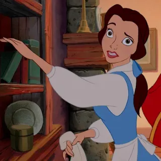 🥀 Belle Beauty and the Beast Belle, Disney, Beauty and the Beast, cartoon, princess telegram sticker