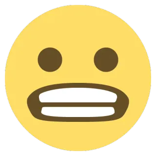 😬 Emoji, Gesicht, Gelb, Ausdruck, Emotion whatsapp sticker