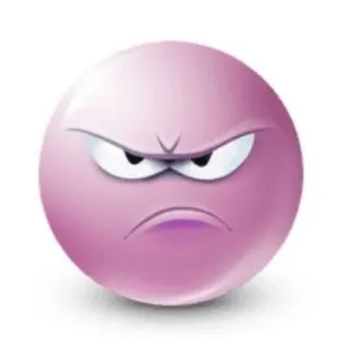 😡 生气, 表情符号, 粉色, 沮丧, 难过 telegram sticker