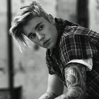 😕 Justin Bieber músico, cantante, retrato, celebridad, hombre, persona telegram sticker