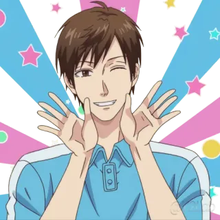 😉 anime, character, winking, happy telegram sticker