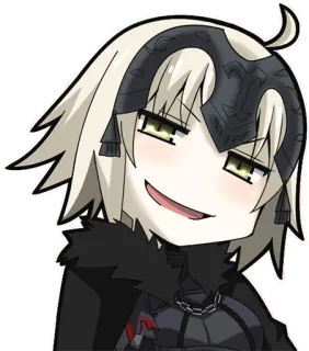 😈 Jeanne d'Arc Alter Anime, suffisant, Fate, Grand Order, Chibi telegram sticker