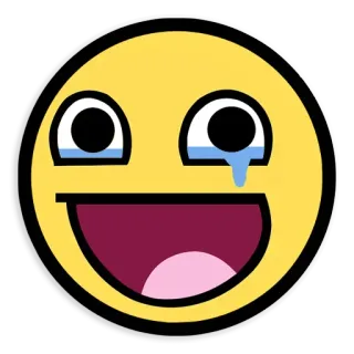 🥲 Meme, Risata, Piangere, Divertente, Trollface telegram sticker