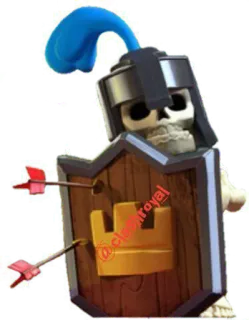 😊 @clashroyal クラッシュ・ロワイヤル, ビデオゲーム, バトル, アーチャー, スケルトン, ヘルメット telegram sticker