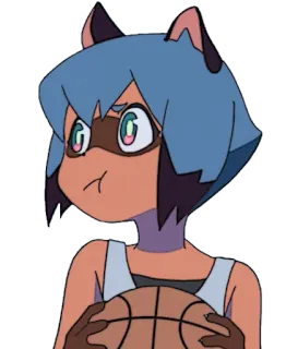 😒 Michiru Kagemori BNA Anime, BNA, Michiru, Pallacanestro, Cartone animato, Tanuki, Kemono Friends telegram sticker