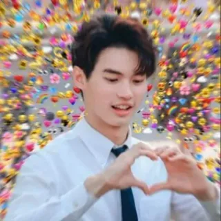 ❤ homme, cœur mains, emojis, cravate, chemise telegram sticker