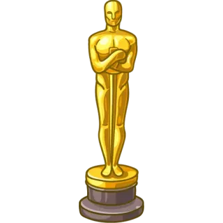 🏆 oscar, prêmio, ouro, estátua telegram sticker