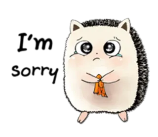 😢 hérisson, mignon, animal, pleure, triste, dessin animé telegram sticker