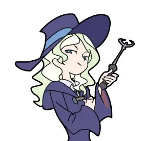 😏 Diana Cavendish Little Witch Academia Anime, Bruja, Magia, Escuela, Diana Cavendish, Little Witch Academia, Dibujos animados telegram sticker