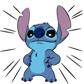 😏 Stitch Lilo & Stitch Cartoon, Alien, Blau, Disney, Stitch telegram sticker
