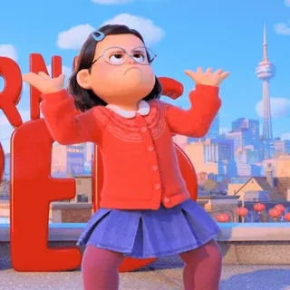 ☹️ Mei Lee Turning Red мультфильм, анимация, Мэй Ли, Я краснею, персонаж telegram sticker