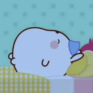 🌟 sleeping, cartoon, cute, sleepy, bed, blanket telegram sticker