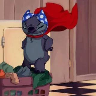 😏 Stitch Stitch, Lilo, Cartoon, Grappig, Leuk telegram sticker