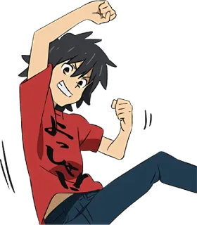 ✊ よし! Anime, Celebración, Dibujos animados, Motivación, Acción, Manga telegram sticker
