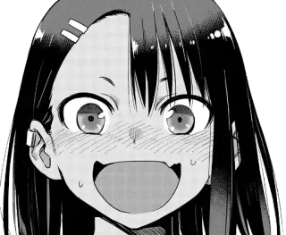 🖤 Nagatoro Don't Toy with Me, Miss Nagatoro anime, manga, nagatoro, smile, happy telegram sticker