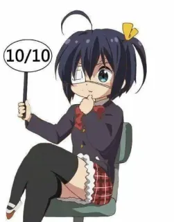 👍 10/10 Anime, Note, Score, Critique, Dessin animé, Fille whatsapp sticker