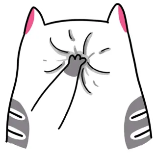 😑 Katze, traurig, Facepalm, verlegen, Tier, Cartoon telegram sticker